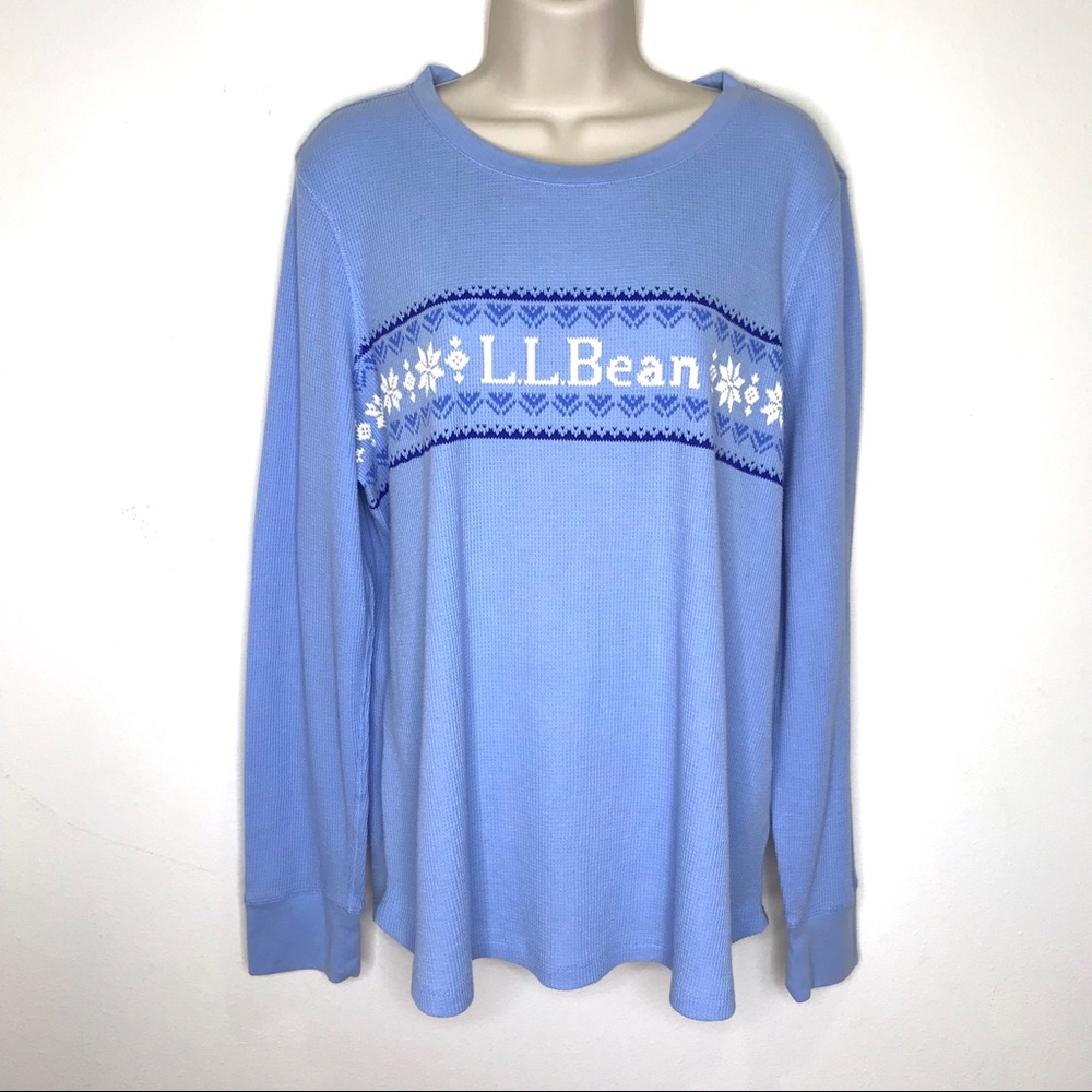 L.L. Bean Spell-Out Thermal Long-Sleeve Top XL